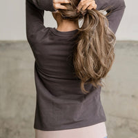
              Sidezip Pullover in Charcoal and Mauve
            