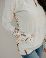 
              Florals & Foliage Half Zip Hoodie
            
