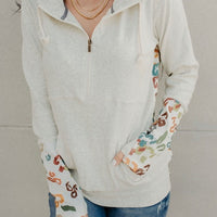 Florals & Foliage Half Zip Hoodie