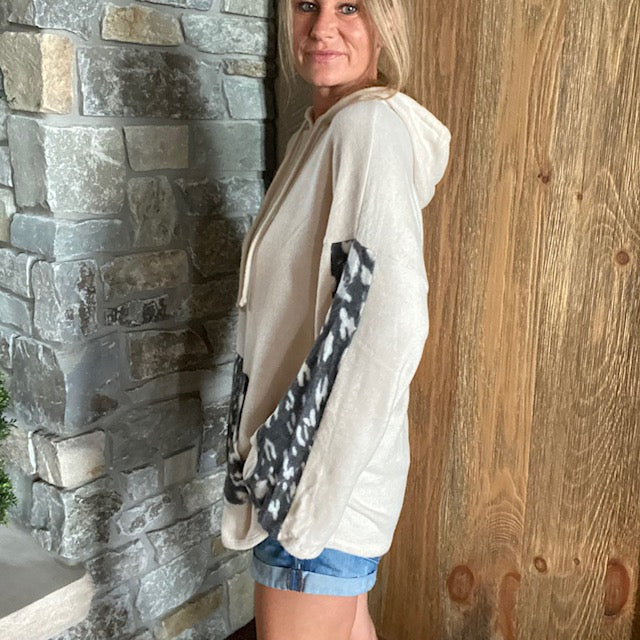 Oversized Hacci Hoodie