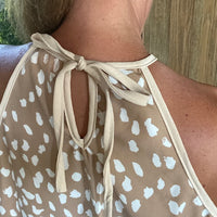 
              Taupe Chevron Halter
            