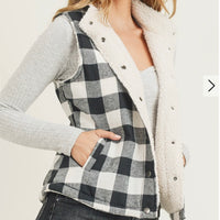 Plaid Trucker Vest