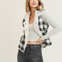 Plaid Trucker Vest