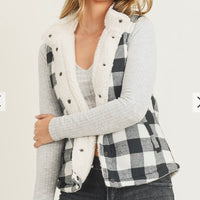 
              Plaid Trucker Vest
            