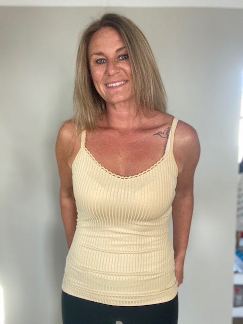 Yellow Ribbed Tank