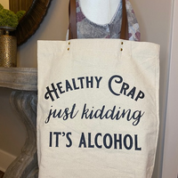 Healthy Crap Canvas Tote