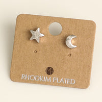 
              Moon & Star Stud Earrings
            
